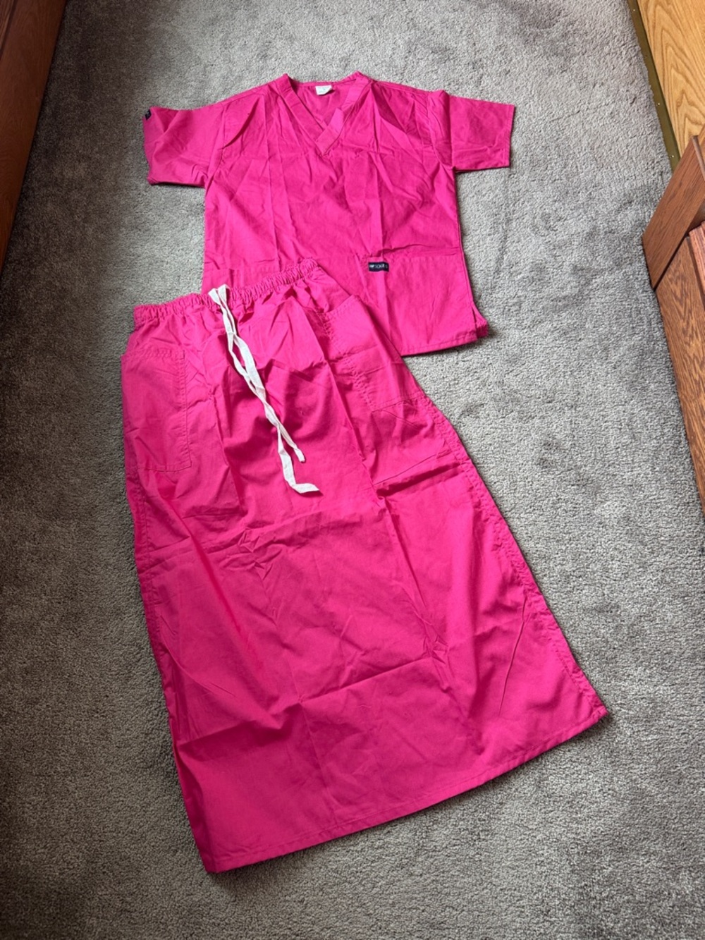 RMF Scrubs Pink Set SIZE S Top Skirt Medical Uniform Drawstring Workwear